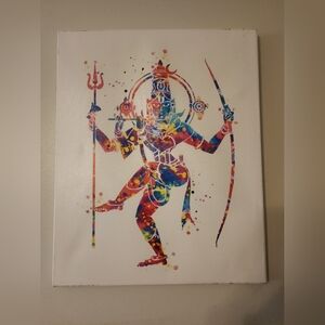 Colorful Hindu Deity Canvas Art, NWT